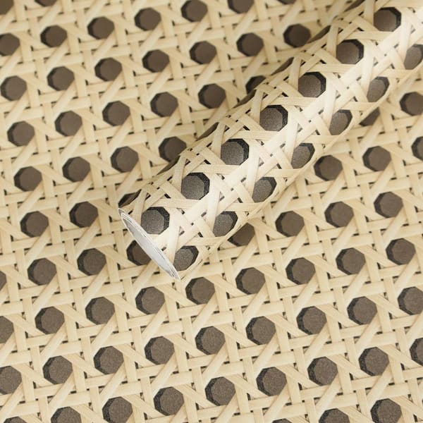 ilemong Rattan Wallpaper Vinyl Contact Paper Peel and Stick Wallpaper ...
