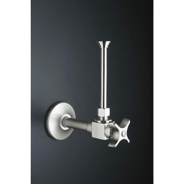 3/8 in. Brass NPT Angle Supply Valve in Vibrant Brushed Nickel