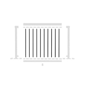 4 ft. Matte Black Aluminum Deck Railing Picket and Spacer Kit for 36 in. high system