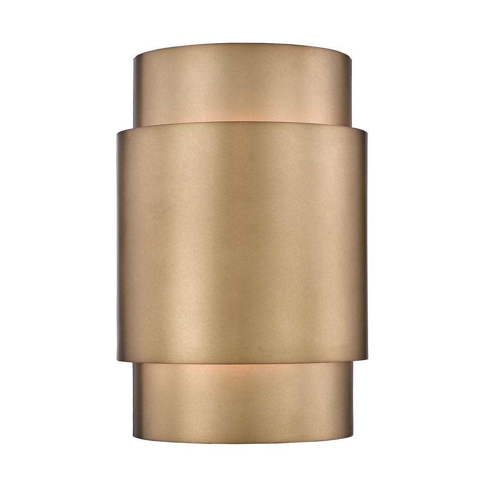 Harlech 2-Light Rubbed Brass Wall Sconce