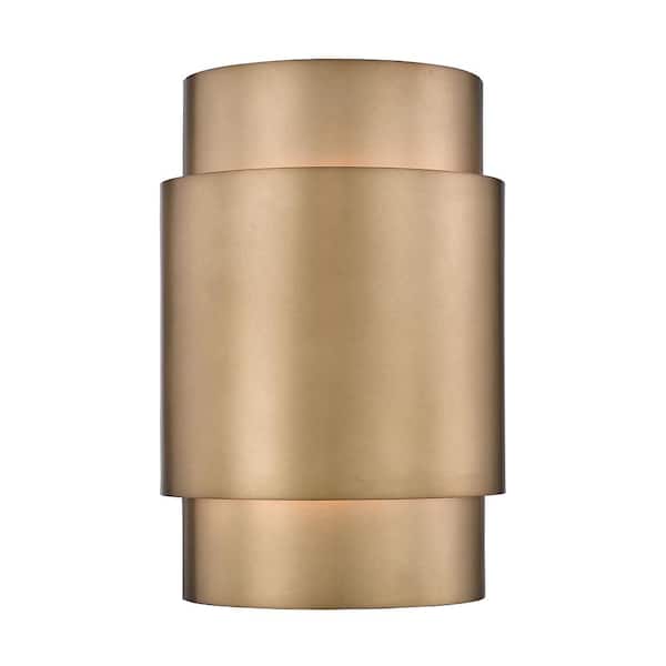 Unbranded Harlech 2-Light Rubbed Brass Wall Sconce