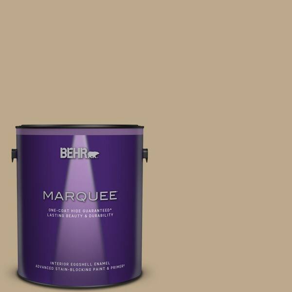 BEHR MARQUEE 1 gal. Home Decorators Collection #HDC-NT-16 Natural Chamois One-Coat Hide Eggshell Enamel Interior Paint & Primer