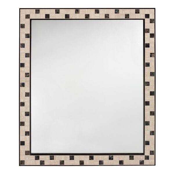 Home Decorators Collection 23 in. W x 28 in. H Framed Rectangular Bathroom Vanity Mirror in Espresso