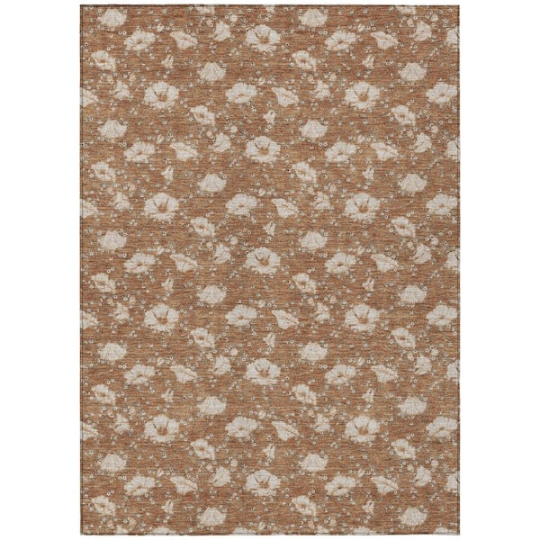 Chantille Machine Washable Indoor/Outdoor Abstract ACN2792 Rust 9 ft. x 12 ft. Area Rug