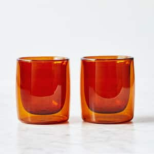 Sorrento 2-pc Double-Wall Tumbler Glass Set - Amber