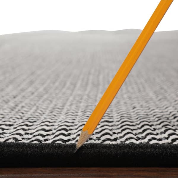 Sadie Black 4 ft. x 6 ft. Indoor/Outdoor Patio Braided Area Rug