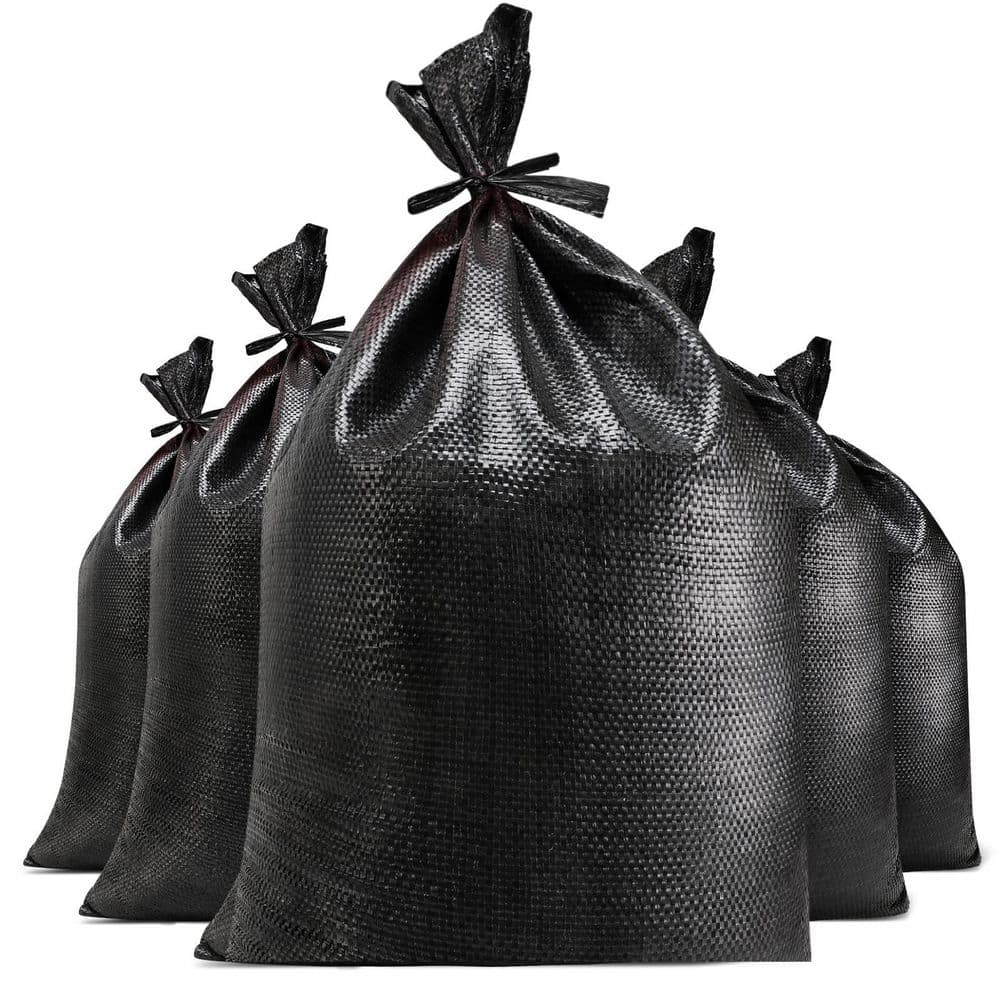 50-Pack 16 in. x 25.5 in. Black Polypropylene Sand Bags with Tie Strings for Hurricane Flooding price history on PriceWatchPro