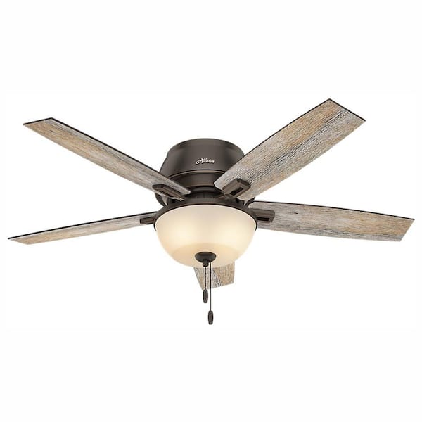 Hunter Donegan 52 in. LED Low Profile Indoor Onyx Bengal Bronze Ceiling Fan
