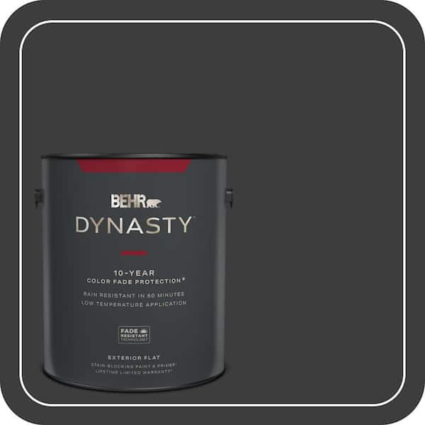BEHR DYNASTY 1 gal. #PPF-59 Raven Black Flat Exterior Stain-Blocking Paint & Primer