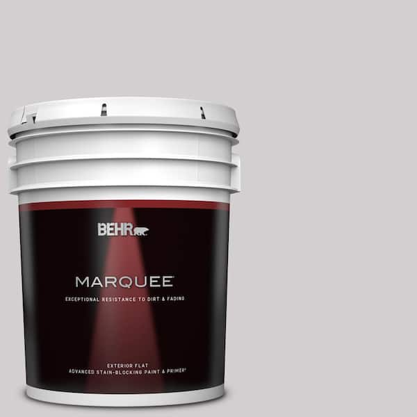 BEHR MARQUEE 5 gal. #N570-1 Opera Flat Exterior Paint & Primer