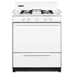 Summit Appliance RE203W 20 Electric Range, 4 Coil Elements, White, 2.3  Cuft Oven Capacity, on Indicator Lights for Oven and Elements- Cord Not
