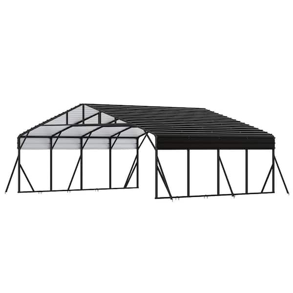 20 ft. W x 20 ft. D Metal Carport, Outdoor Car Canopy and Shelter with Reinforced Steel Frame