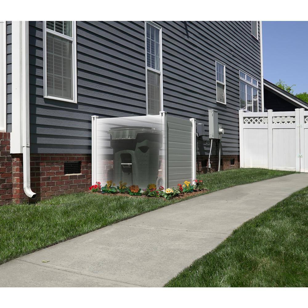 4ft x 4ft White Vinyl No-Dig Privacy Fence Panels