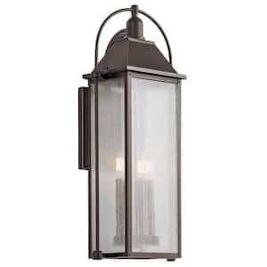 Harbor Row 4-Light Olde Bronze Outdoor Hardwired Wall Lantern Sconce with No Bulbs Included (1-Pack)