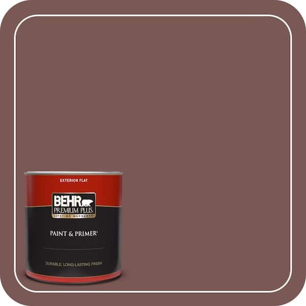 BEHR PREMIUM PLUS 1 qt. #700B-6 Sequoia Dusk Flat Exterior Paint & Primer