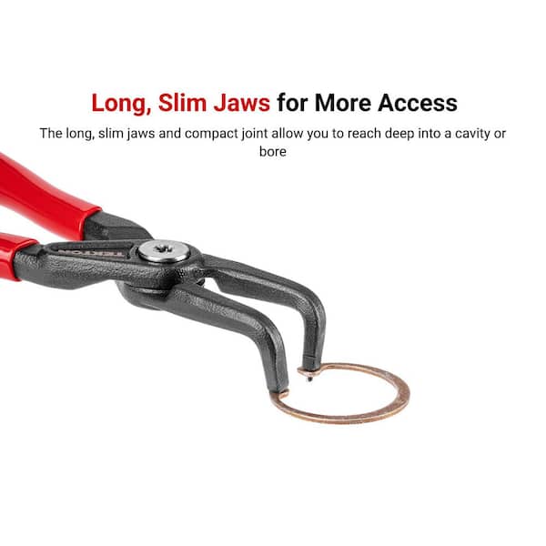 TEKTON 5 in. 90° Internal and External Retaining Ring Pliers Set