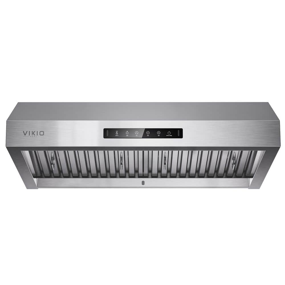 VIKIO PRO 30 in. 560CFM Ducted Under Cabinet Range Hood in Stainless Steel with 3-Way Venting Removable LED and Gesture Control