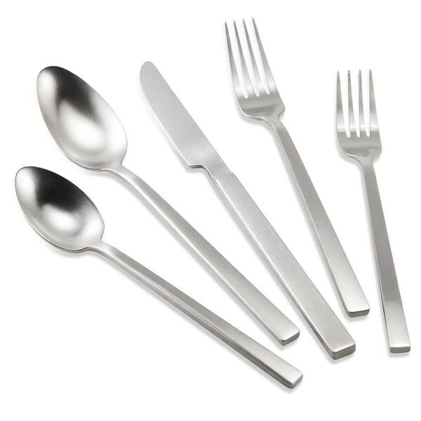 20-Piece Hand-Forged 18/10 Stainless Steel Flatware Set with Matte Finish, Service for 4
