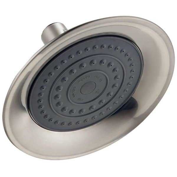 Windemere 1-Spray Patterns 1.75 GPM 6 in. Wall Mount Fixed Shower Head in Brushed Nickel