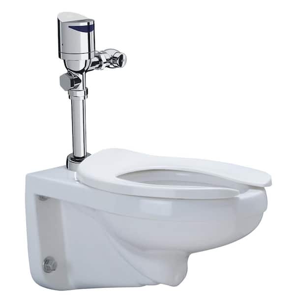 Zurn One Wall Hung Elongated Toilet System w/Top Mount 1.28 GPF Battery Powered Sensor Flush Valve in White