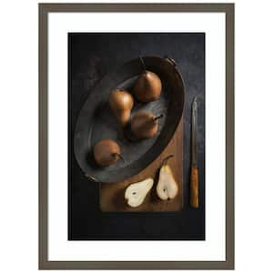 "Pears Still Life" by Diana Popescu 1-Piece Wood Framed Giclee Food Art Print 19 in. x 25 in.