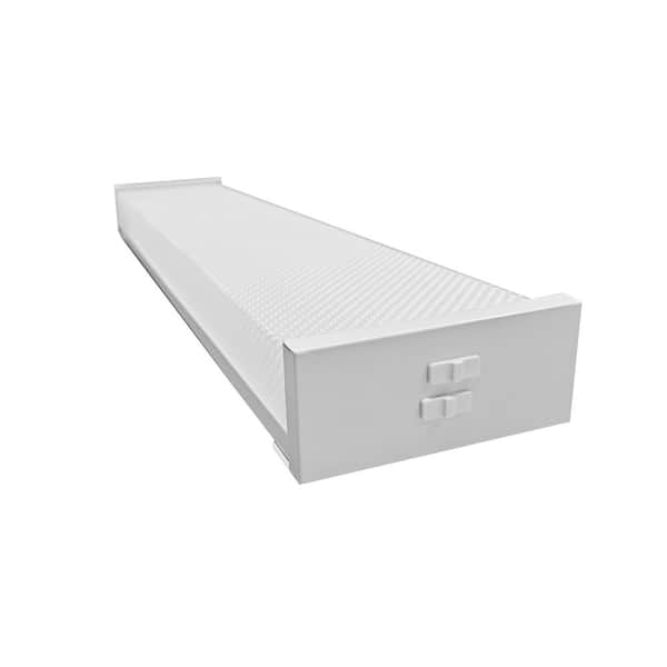 1-Pack 2 ft. Adjustable Lumen Integrated LED White Prismatic Wraparound Light 3CCT 3000K/4000K/5000K