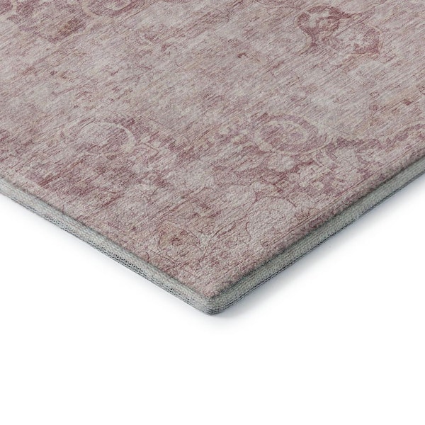 Mayfield Premium Machine Washable Abstract AMF1238 Pink 3 ft. x 4 ft. Area Rug
