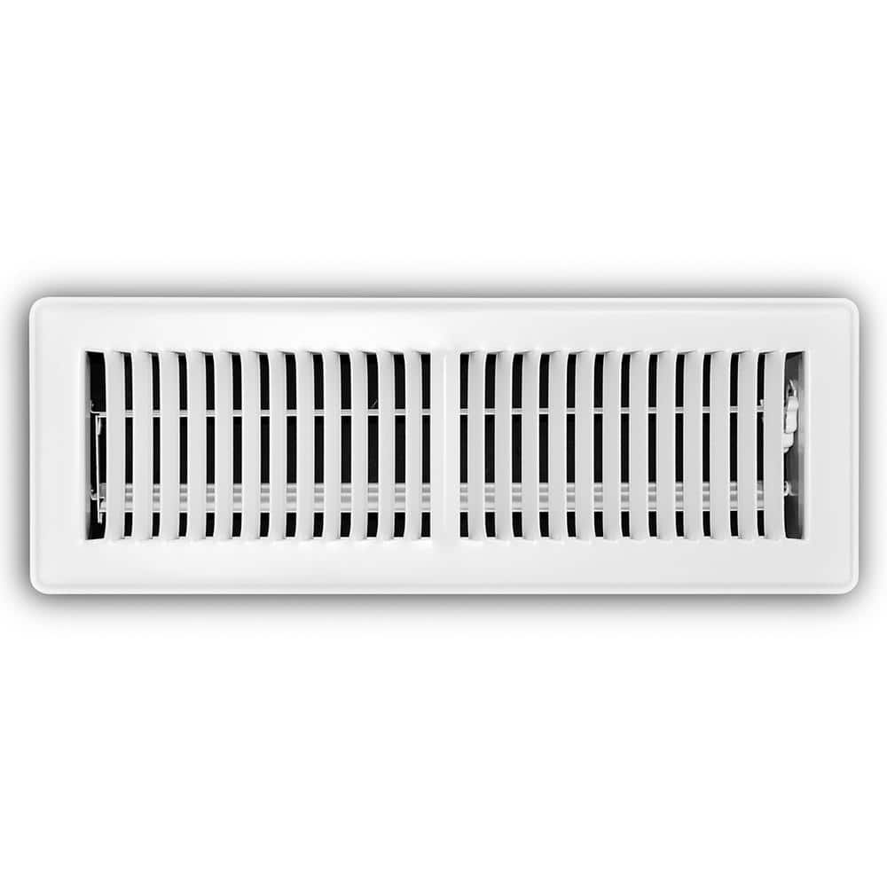 4 in. x 14 in. 2-Way Steel Floor Register in White price history on PriceWatchPro