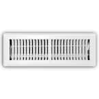 Everbilt 4 in. x 14 in. 2-Way Steel Floor Register in White E150MW04X14