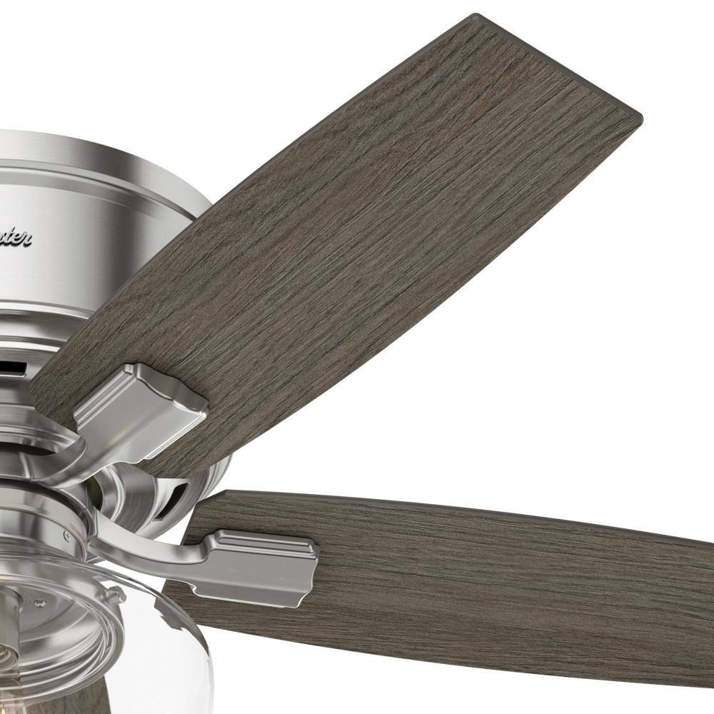 Brushed Nickel 44" Ceiling Fan with Remote and LED Light