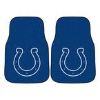 Indianapolis Colts 18 in. x 27 in. 2-Piece Carpeted Car Mat Set