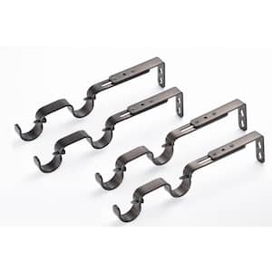 Ogrmar Bronze Color Heavy Duty Curtain Rod Brackets for 3/4 or 5/8 Inch Rod 4 Pack Bronze