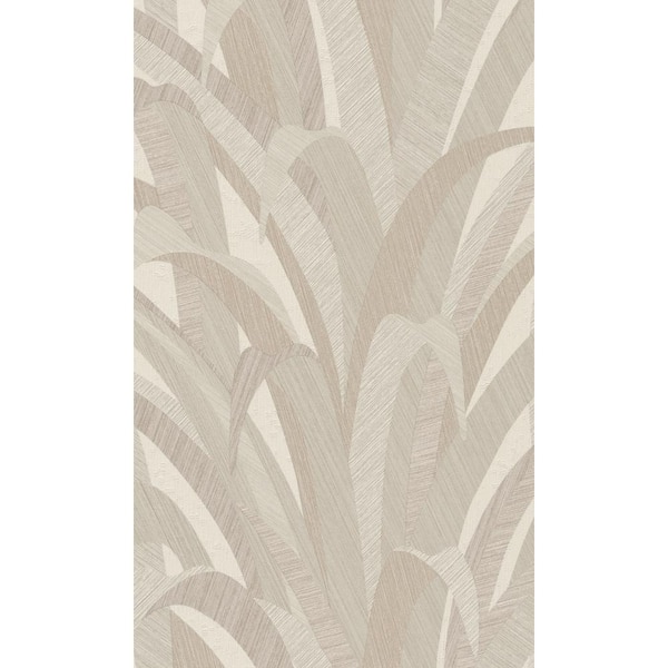 Walls Republic Taupe All Over Bamboo Leaves Printed Non-Woven Paper Non-Pasted Textured Wallpaper 57 sq. ft.