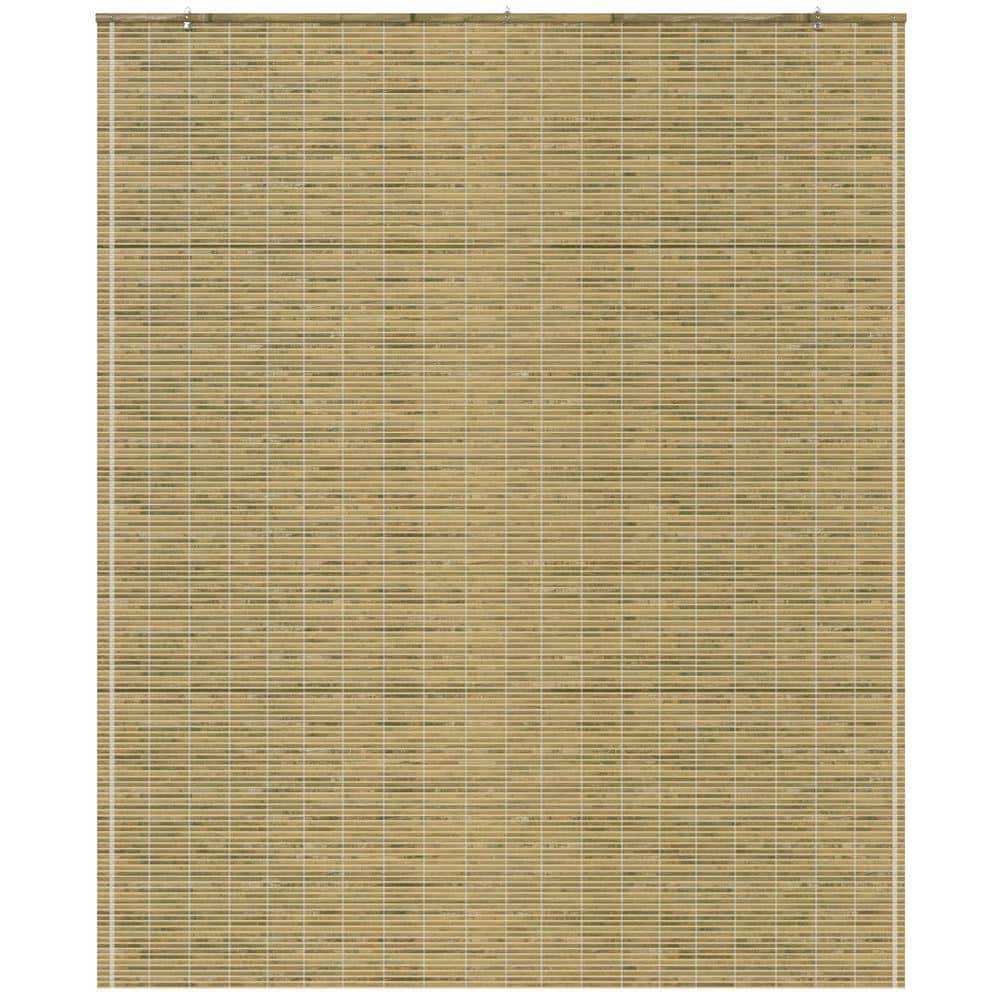 RED LANTERN Oriental Furniture Burnt Bamboo Cordless Window Shade