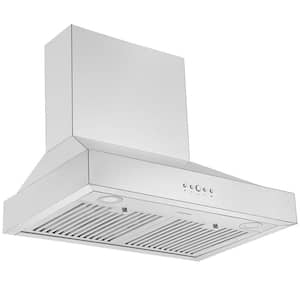 Pro 30 in. Wall Mounted with Light Pyramid Range Hood in Stainless Steel