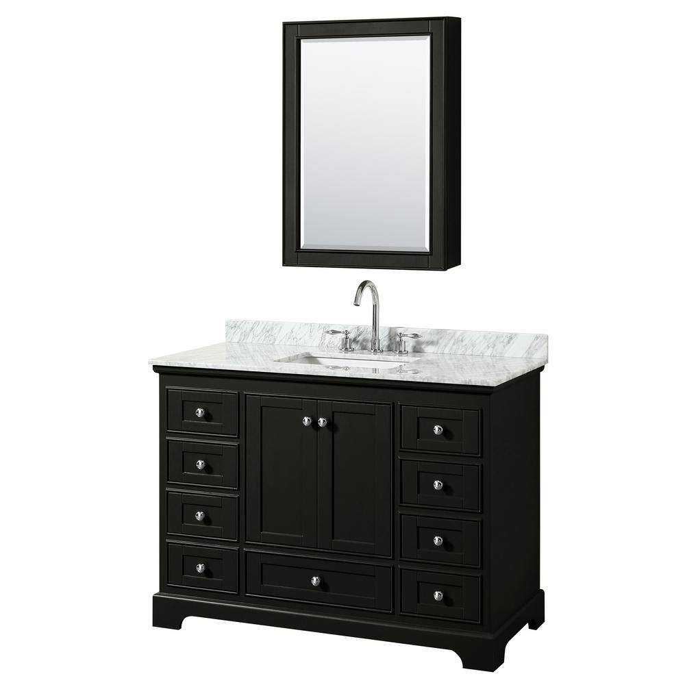 Wyndham Collection Deborah 48 in. Single Vanity in Dark Espresso with