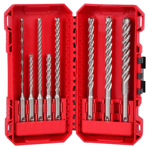 Milwaukee MX4 SDS-Plus Carbide Drill Bit Kit (8-Piece) 48-20-7663 - The  Home Depot