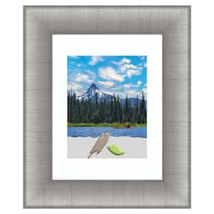 Elegant Brushed Pewter Picture Frame Opening Size 11 x 14 in. (Matted To 8 x 10 in.)