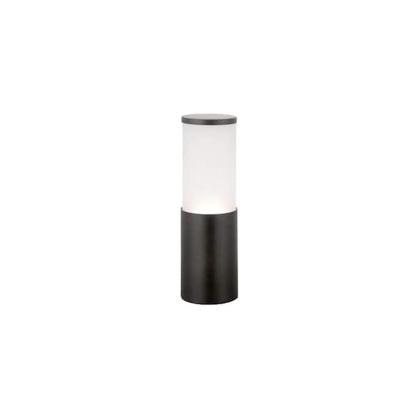 Bay Hartford Smart Low Voltage Millennium Black LED Bollard Light Frosted Glass Shade Powered by Hubspace KIF1801LX-01 - The Home Depot