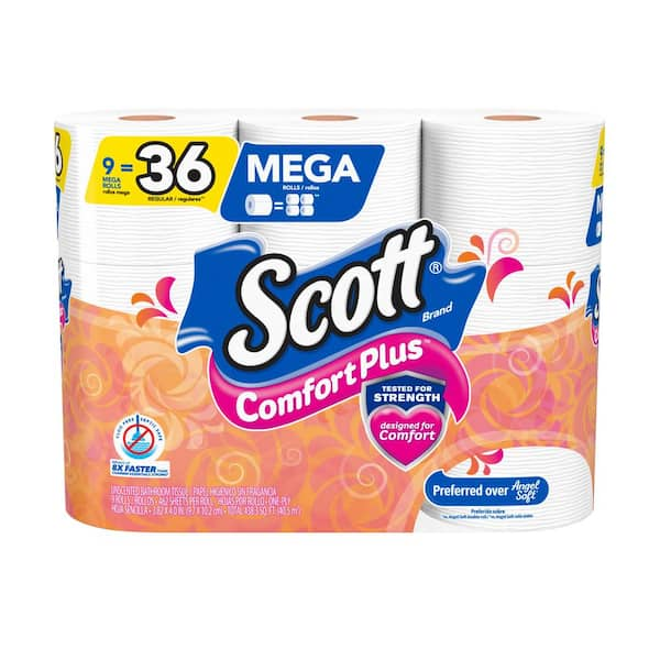 Scott ComfortPlus Bath Tissue, Comforting Clean, Cotton 36 Ct.- Toilet  Paper 