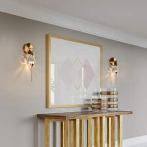 Lucivagus Modern 1-Light Plating Brass Integrated LED Wall Sconce with Crystal Shade