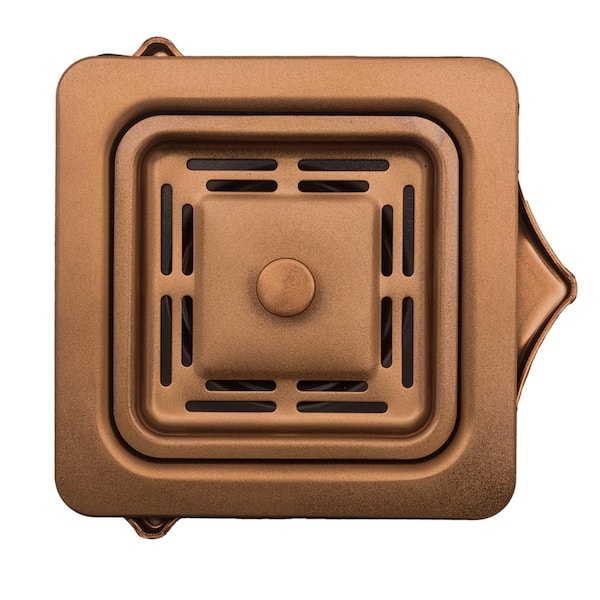 S STRICTLY KITCHEN + BATH Copper Stainless Steel Square Garbage Disposal Adapter