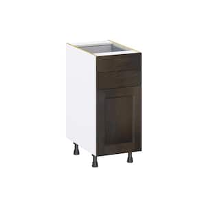 Georgetown 15 in. W x 24 in. D x 34.5 in. H Assembled Base Kitchen Cabinet in Chestnut with Two 5 in. Drawers