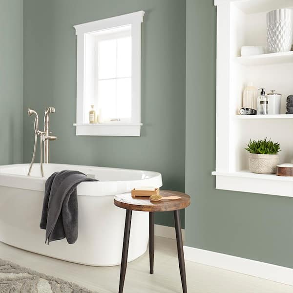 BEHR DYNASTY 1 gal. #ICC-77 Sage Green Satin Enamel Interior Stain