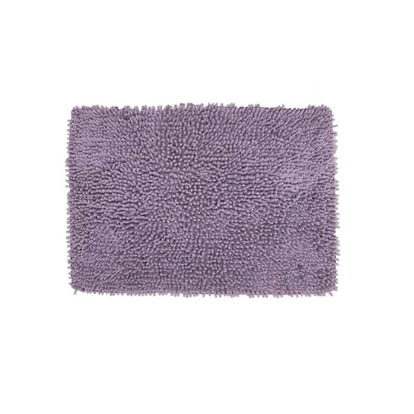 HOME WEAVERS INC Fantasia Bath Rug 100% Cotton Bath Rugs Set, 17x24 Rectangle, Purple