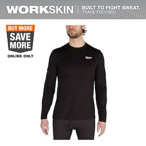 Men's 2X-Large Black Workskin Thermal Underwear Crew Neck Base Layer