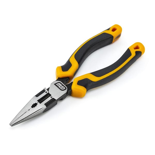 GEARWRENCH 6 in. PITBULL Dual Material Long Nose Pliers