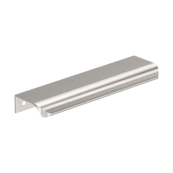Amerock Streamline Tab 6 in. Center-to-Center (152mm) Modern Satin Nickel Cabinet Edge Pull