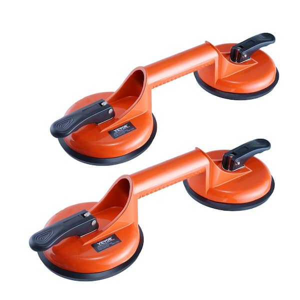 4.7 in. Glass Suction Cup Vacuum Suction Cup with Aluminum Handle 330 lbs. Load Capacity (2-Pack)