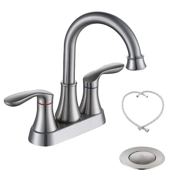 Maincraft Abdera 4 in. Centerset 2-Handle High Arc Swivel Spout